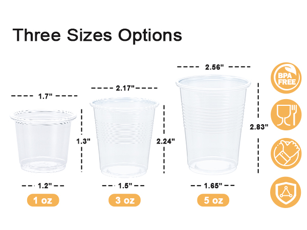 clear disposable cups