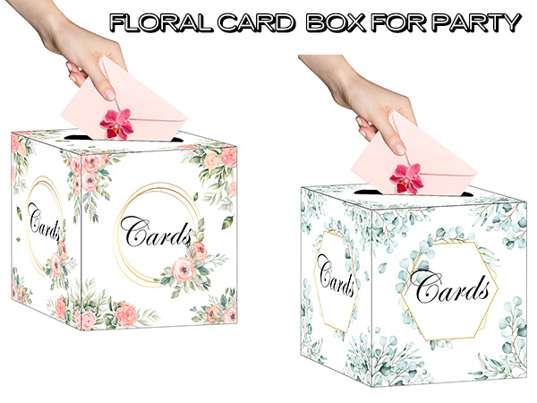 floral card box for party gift card holder box for wedding cards box for cards boxes pink card box
