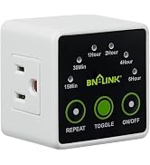 BN-LINK Smart Digital Countdown Timer, Repeat Cycle Timer with 3-Prong Grounded Outlet for Lamps,...