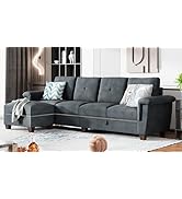 Shintenchi Sectional Couch,Convertible L Shaped Couch with Storage,Sofa Set with Storage Ottoman ...