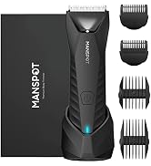 MANSPOT Manscape Body & Groin Hair Trimmer for Men, Electric Pubic Trimmer | Replaceable Ceramic ...