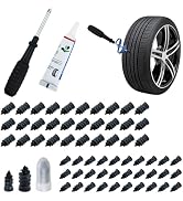 Bntyok 60 Pcs Tire Repair Rubber Nail, Tire Repair Nail Tire Repair Rubber Screws Fast Tool Self-...