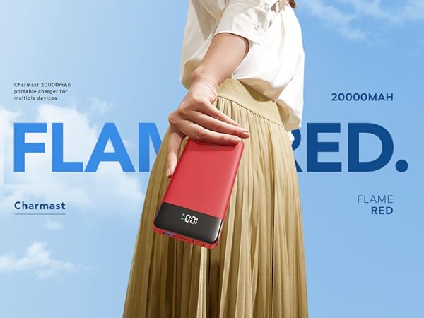 Flame Red Portable Charger