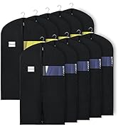 Univivi 10 Pack Suit Bags Garment Bag for Men Storage 40-inch Clothes Cover with Clear Window and...