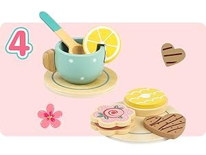a photo of a table with a cup and plates with food on it.