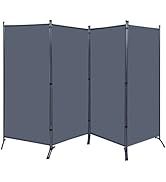 YASRKML 4 Panel Partition Room Dividers, Folding Privacy Screen for Office, Room Separators Divid...
