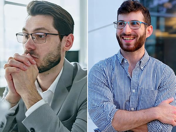 Rectangle Blue Light Blocking Glasses for Men Women