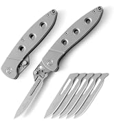 VR VIRENKNIFE Folding Scalpel Knife,Pocket Knife with 6pcs Replaceable Blades #60, EDC Utility Kn...