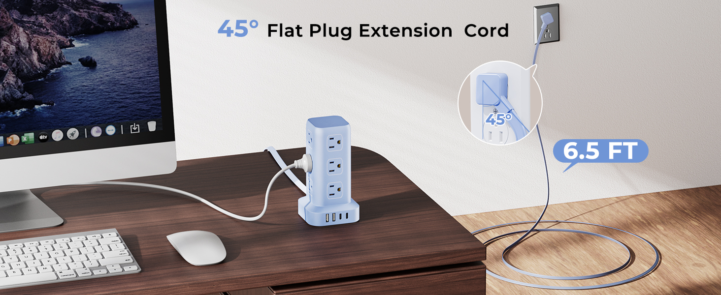 10 ft power strip surge protector