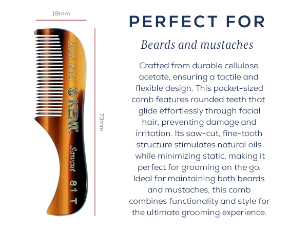 Kent 81t perfect for beards and mustaches