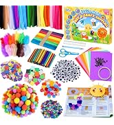 Zefy 3200+ Pcs Arts and Crafts Supplies for Kids, All in One Craft Kits with 12 Crafts Design, DI...