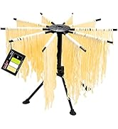 Cambom Foldable Pasta Drying Rack- Plastic Spaghetti Household Noodle Dryer with 10 Bar Handles (...