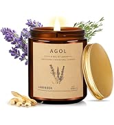 Scented Candles for Home, Amber Jar Aromatherapy Candle, All-Natural Soy Candles, 7 Oz 50 Hour Lo...