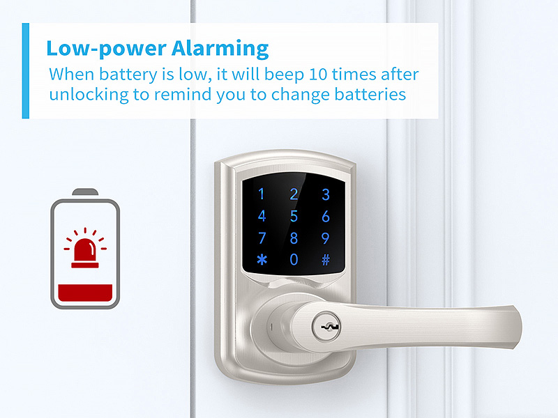 Touchscreen Keypad Door Lock with Handle