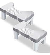 Kzeirm Toilet Potty Stool for Adults, 7" Heavy Duty Plastic Squatting Poop Foot Stool, Bathroom N...