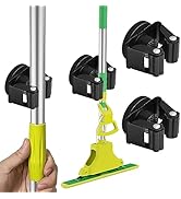ULIBERMAGNET Magnetic Mop Broom Holder,Heavy Duty Movable Magnetic Broom Holder Rack,Anti-slip Wa...