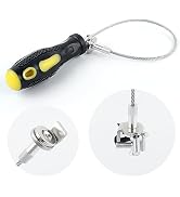 Aokdom Flexible Magnetic Oil Drain Plug Removal Tool,14.5inch Oil Drain Plug Tool with Strong Mag...
