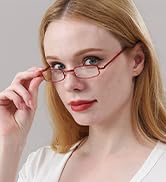 red pocket small reading glasses for women men