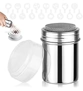 Powdered Sugar Shaker Duster,Cinnamon Shaker Flour Sifter,7oz 304 Stainless Steel Fine Mesh Shake...