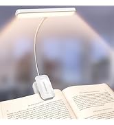 Glocusent 26 LED Book Light, 1200 mAh 90 Hrs Lasting Rechargeable Reading Light, 5 Amber Colors &...