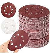165pcs Orbital Sander Sandpaper Sanding Discs 5 Inch 8 Hole 40 60 80 120 180 240 320 400 600 Grit...