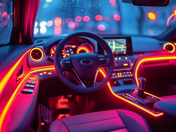UVTaoYuan light belt is used for decoration of driving space