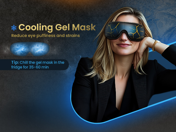 Eyeris Kintsugi Eye Massager with Heat and Cooling for Migraines
