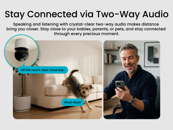 youkey Pet Camera with Two-Way-Audio