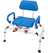 iLIVING ILG-668 Tub Transfer Bench Shower Chair for Inside Shower with Easy Access Swivel Padded ...