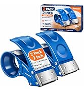 2 Pack Heavy Duty Packing Tape Dispenser Gun, Fits Packaging Tape up to 2 Inches Wide with 3-Inch...