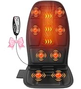 comrelax Back Massager with Heat, Massage Chair Pad with 5 Modes & 2 Heat Levels for Back & Thigh...