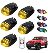 Solar Cab Lights for Truck RGB Lamp Wireless Strobe Roof Lights No Drill Waterproof LED Clearance...