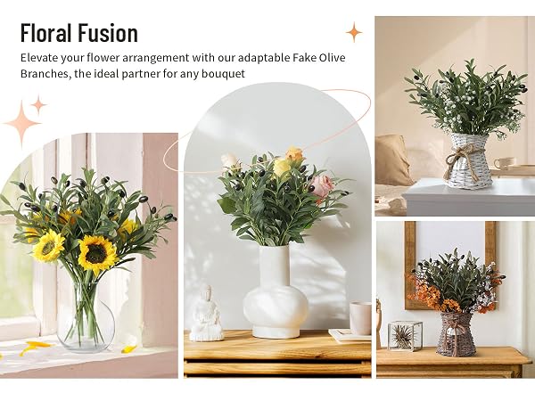 Faux Olive Branches