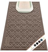 Motsamla Cat Litter Box Mat, 35" x 24" Large Kitty Litter Trapping Mat Keep Floor Clean, Litter B...