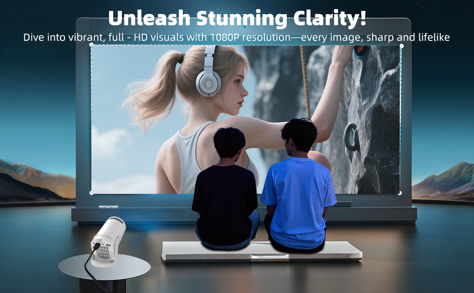 projector;mini projector;portable projector;projector with wifi and bluetooth;projector for bedroom