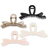 4 Pack Women's Non-slip Bow Hair Claws, Large Claw Clips for Thick Hair