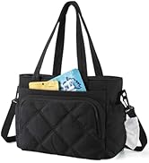 BAGSMART Lunch Bag Women Large Lunch Box Insulated Tote Bag with Multi-Pockets Quilted Puffy Tote...
