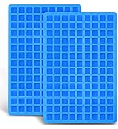 ANAEAT 126-Cavity Square Silicone Candy Mold, 2 Pack Non-stick Mini Silicone Chocolate Mold for H...
