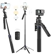 70" Auto Face Tracking Selfie Stick Tripod for iPhone/Android/Mini Camera, 360° Rotation Phone Tr...