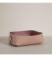 OLETHA Aesthetic Valet Tray, Small Catchall Dish, Traveling Jewelry Holder, Pink
