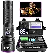LBJD UV Flashlight, Rechargeable 365nm Blacklight Flashlight with High Capacity Battery, USB Port...