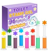AstrivixDD 8 Pack Toilet Gel Stamp, 96 Stamps 8 Kinds Of Scent Toilet Bowl Cleaner Gel, Long-Last...