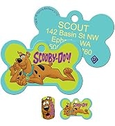 GoTags Cartoon Scooby-Doo Pet ID Tags, Personalized Engraved Dog Tags and Cat Tags with up to 4 L...