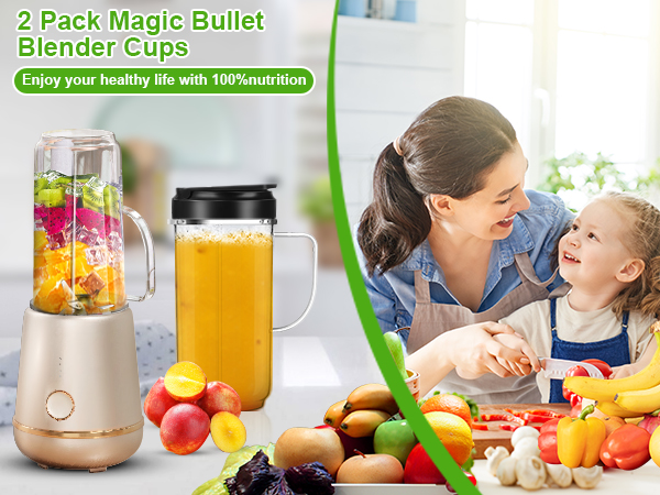 2 Pack Magic Bullet Blender Cups