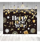 GOER 78 Inch New Year Banner for 2022 New Year Eve Party Decorations Photo Backdrop