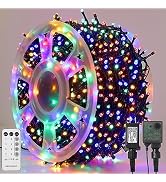 LJLNION 1000LED Christmas Lights, Extra Long 328FT Xmas Green Wire Fairy String Lights Plug in Ou...