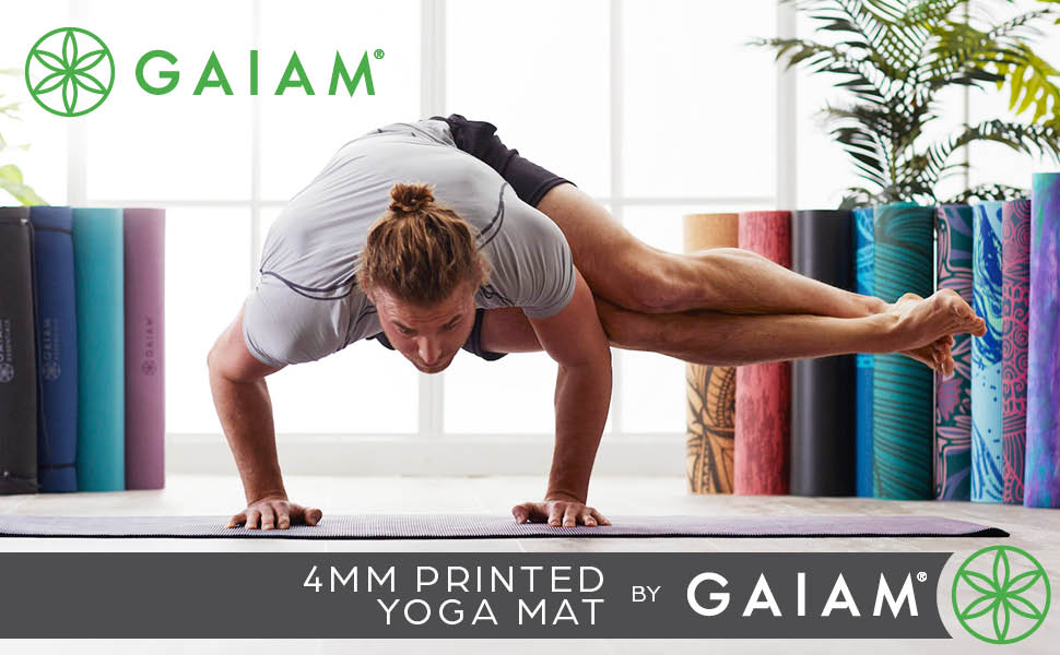 Gaiam Yoga Mat - 4mm Print