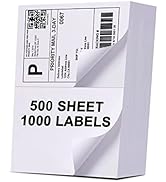 Labelebal 1000 Labels Half Sheet Self Adhesive Shipping Labels for Laser & Inkjet Printers, 8.5" ...