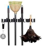 Berry Ave Broom Holder & Wall Mount Garden Tool Organizer- Kitchen, Garage & Laundry Room Storage...