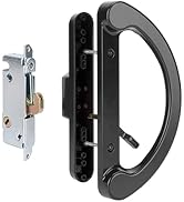 HILLMASTER Patio Door Handle Set with Mortise Lock 45° for Replacement Mortise Style Reversible D...